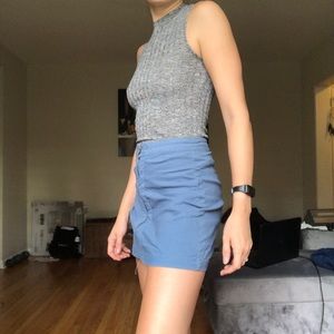 Grey high neck tank top